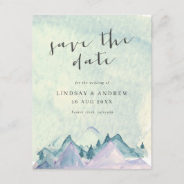 Convites Watercolor Mounains Casamento Salva a Data
