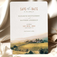 Watercolor Napa Valley Vineyards Salvar a Data