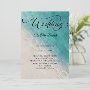 Convites Watercolor No Casamento De Fotos Na Praia