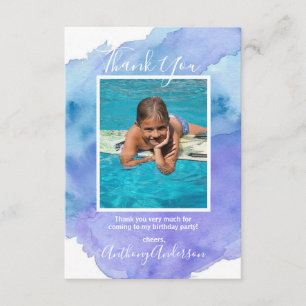 Convites Watercolor, OBRIGADO AO NAMORADO Blue Boy   FOTO