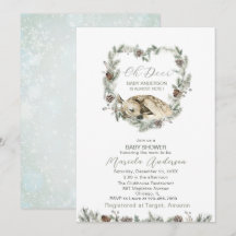 Watercolor Oh Deer Chá de fraldas