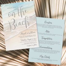 Watercolor On The Beach Wedding All In One