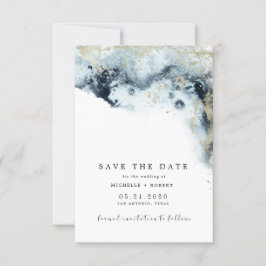Convites Watercolor Onda Foto Minimalista Salva A Data
