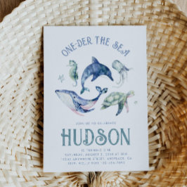 Convites Watercolor One der the Sea Invitation