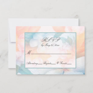 Convites Watercolor Pastel Flowers RSVP