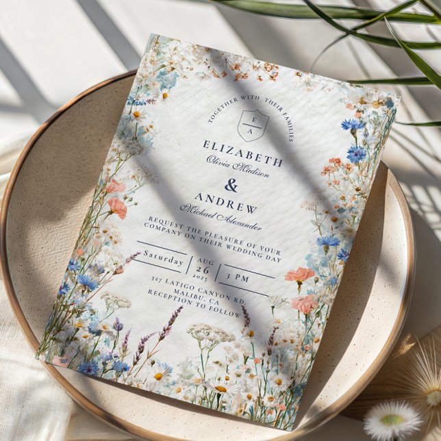 Convites Watercolor Pastel Garden Wedding (Criador carregado)