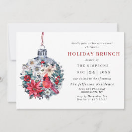 Convites Watercolor Pine Tree Chic Christmas HOLIDAY BRUNCH