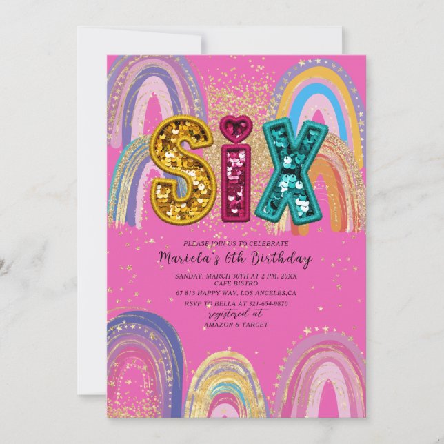 Convites  Watercolor pink and gold stars  BirthdaInvitation (Frente)