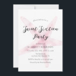 Convites Watercolor Pink Beach Sweet 16 Party<br><div class="desc">Watercolor Pink Beach Sweet 16 Convites de festas</div>