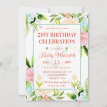 Watercolor Pink e Mint Flowday