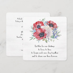 Convites Watercolor Poppy Boqueut Floral