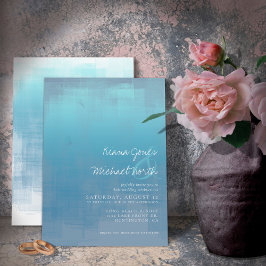 Convites Watercolor Refletions Wedding Dusty Blue ID774