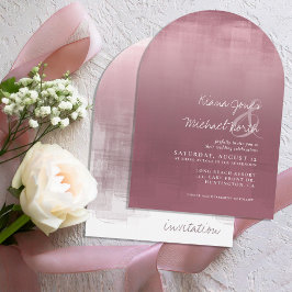 Convites Watercolor Refletions Wedding Mauve Arch ID774