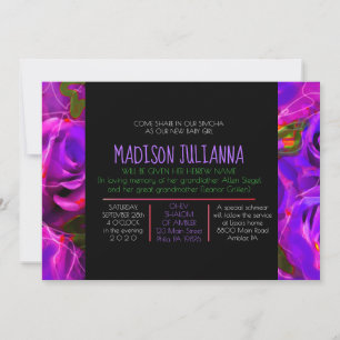 Convites WATERCOLOR ROSAS NEON Jeways Naming
