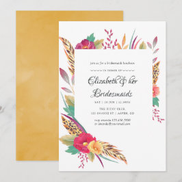 Convites Watercolor Safari Wedesmaids Luncheon