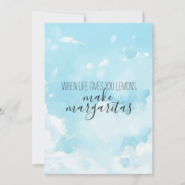 Convites Watercolor Sky Thank You Card (Frente)