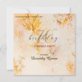 Convites Watercolor Soft Autumn deixa surpresa Aniversário