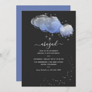 Convites Watercolor Stars Night Sky Birthday