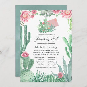 Convites Watercolor Succult Baby ou Chá de panela by Mail