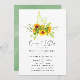 Convites Watercolor Sunflower Breve antes do I Do