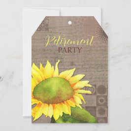 Convites Watercolor Sunflower Retirement Party
