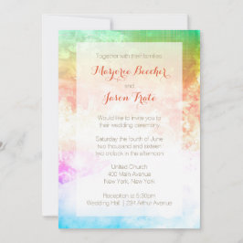 Convites Watercolor Swirl Wedation Invitation Sunrise