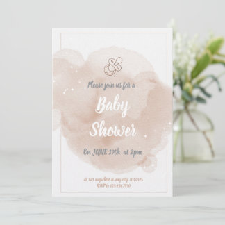 Convites Watercolor Teddy Bear Hot Air Balloon Baby Shower