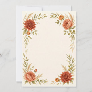 Convites Watercolor Terracotta Wedding Invitation