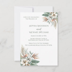 Convites Watercolor Tropical Elegance-Wedding