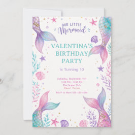 Convites Watercolor Under The Sea Party Invite 