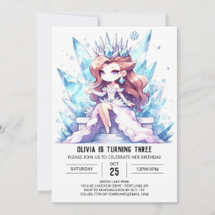 Convites Watercolor Whimsy Princess Birthday