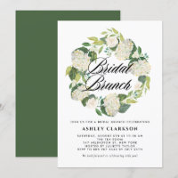 Watercolor White Hydrangea Wreath Bridal Brunt