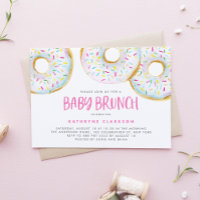 Watercolor White Sprinkle Rosquinha Baby Brunch