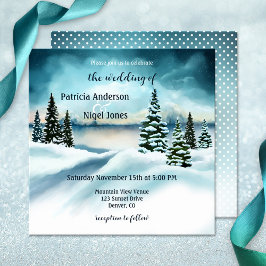 Convites Watercolor Winter Wonderland Weditation