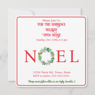 Convites Watercolor Winter Wreath PERSONALIZE