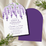 Convites Watercolor Wisteria Sessenta e Fabulosa Chic Flora<br><div class="desc">Watercolor Wisteria Sessenta e Fabulosa Chic Floral apresenta flores elegantes de wisteria de aquarela em lavanda macia e roxo com folhas verdes em fundo branco com as informações de seu convite de 60 anos abaixo. Personalize editando o texto nas caixas de texto fornecidas. Projetado por ©2024 Evco Studio www.zazzle.com/store/evcostudio</div>