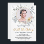 Convites Watercolor Yellow Floral Chic Photo 60th Birthday<br><div class="desc">Watercolor Yellow Floral Chic Photo 60th Aniversário. Um tema delicado e detalhado de festa de aniversário floral de aquarela desenhado com uma foto personalizada! Todo texto é personalizável. Excelente para uma festa de chá de jardim ou celebração de aniversário de temas florais e botânicos. Precisa de ajuda com este modelo?...</div>
