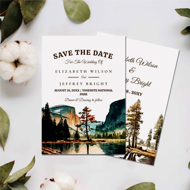 Convites Watercolor Yosemite National Park Casamento Ca US  (Criador carregado)