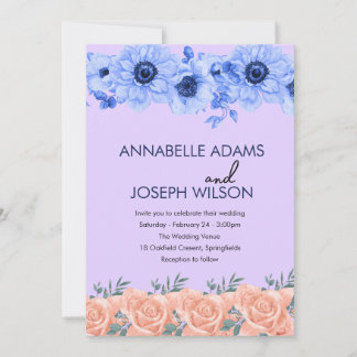 Convites watercolors Florals Modern Botanical Wedding
