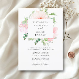 Convites Watercolour Botanical Spring Wedding Collection