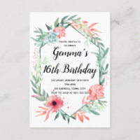 Watercolour elegante floral