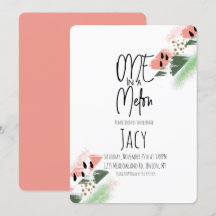 Watermelon Birthday Girl Faux Glitter Painterly