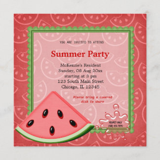 Convites Watermelon Summer Party