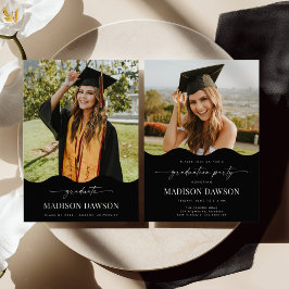 Convites Wave Photo Graduation Party Invite Announcement
