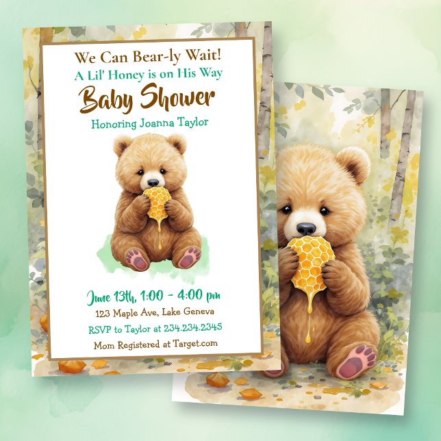 Convites We Can Bear-ly Wait! Boy's Baby Shower (Criador carregado)