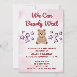 Convites We Can Bearly Wait Baby Shower