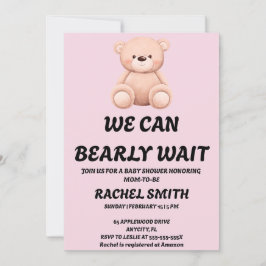 Convites We Can Bearly Wait Baby Shower