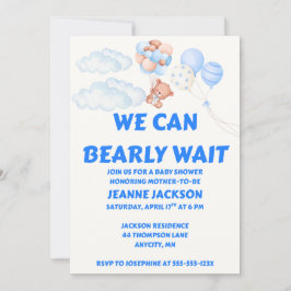Convites We Can Bearly Wait Baby Shower