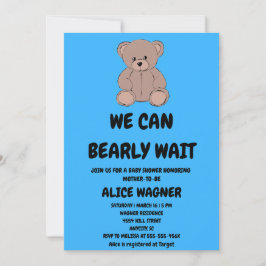 Convites We Can Bearly Wait Baby Shower