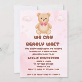 Convites We Can Bearly Wait Baby Shower